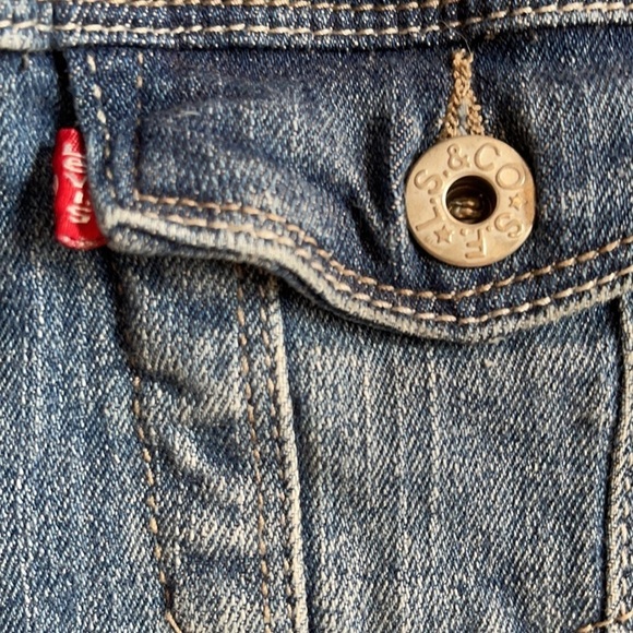 LEVI'S Girls Trucker Denim Jean Jacket Medium Wash - Picture 3 of 8